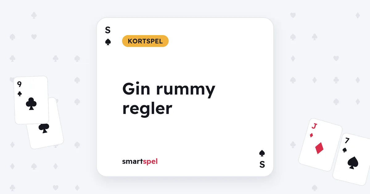 Gin rummy regler